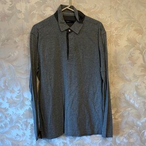 Zegna Sport Stylish Gray Button Down Shirt for Men